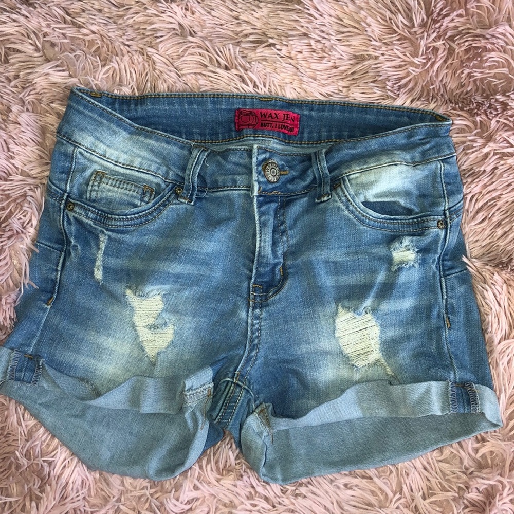 Ripped Jean Shorts